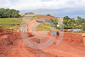 Road construction site