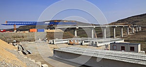 Road construction site