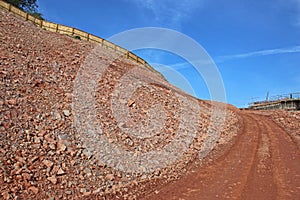 Road construction site