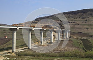 Road construction site