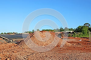 Road construction site