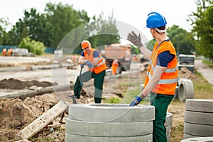 Road construction work zone