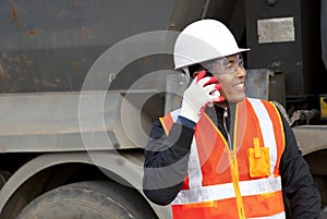 Road construction worker