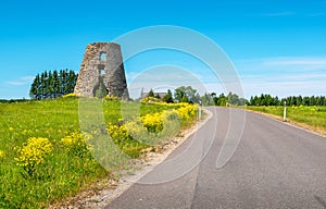Road at countryside. Estonia