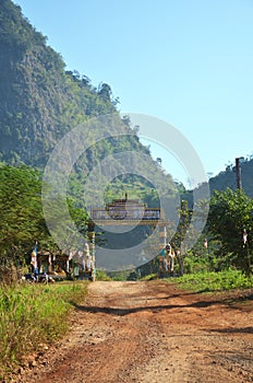 Road in Countryside at Tai Ta Ya Monastery