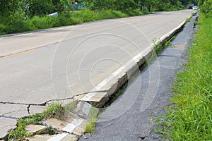 Road crack damage danger