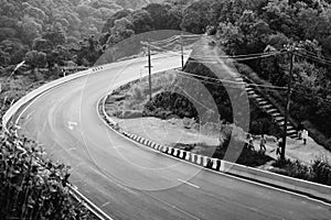 Road curve on mountain to Inthanon national park