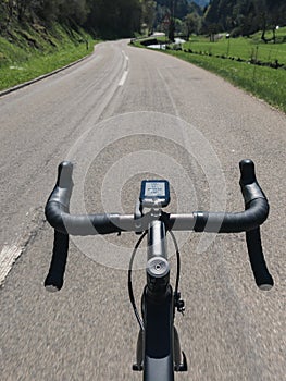 Road Cycling handlebar POV