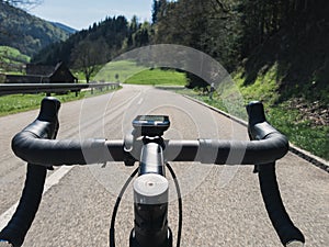 Road Cycling handlebar POV