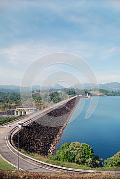 Road on the dam