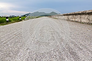 Road on dam