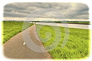 Road, Dam and Canal in Holland