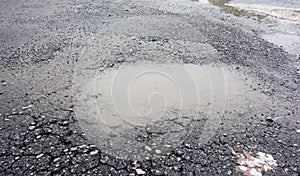 Road damage from flood