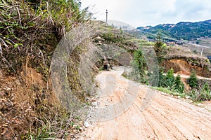 road in Dazhai country to viewpoint