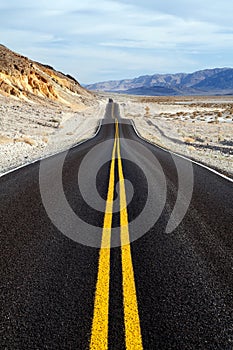 Road through death valley national park