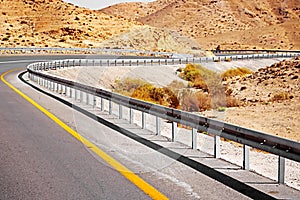 Road in desert, Israel, Middle East