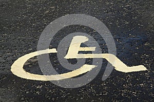 Road disable sign