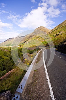 Road down into Glen Coe