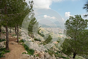 Road down Mount Precipice near Nazareth photo