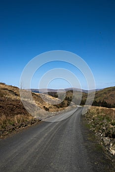 Road down the mountainous pass