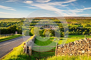 Road down to Stanhope in the North Pennines photo