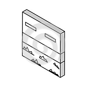 road drainage system isometric icon vector illustration