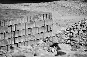 Road stone building photo