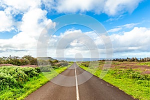 Road in Easter Island, Rapa Nui. Chile