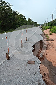 Road eroded