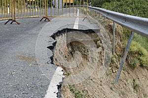 Road erosion