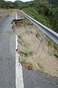 Road erosion
