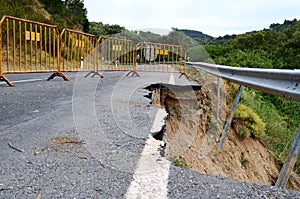 Road erosion