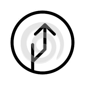 Road Exit Icon Vector Symbol Design Illustration