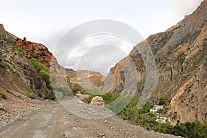 The road in Fann Mountains, Tajikistan