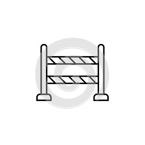 road fence icon. Element of crime and punishment icon for mobile concept and web apps. Thin line road fence icon can be used for w