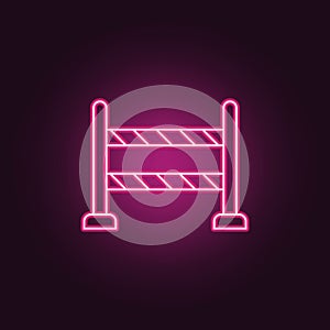 road fence icon. Elements of Crime Investigation in neon style icons. Simple icon for websites, web design, mobile app, info