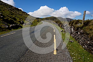 Road with fence in ireland