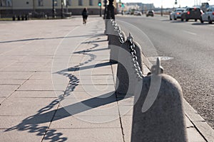 Road fencing Granite posts