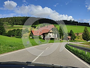 The road from Freiburg to Schiltach, surrounded by stunning nature.