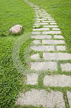 Road in garden