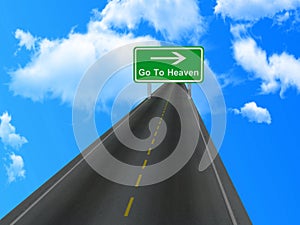 Road going to heaven