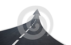 Road going up llike arrow