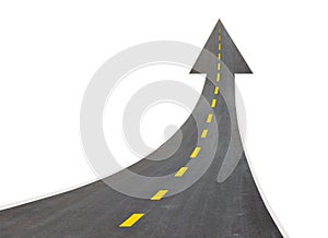 Road going up llike arrow