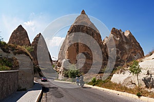 The road in Goreme. Cappadocia