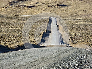 Road on grade through the Sagebrush