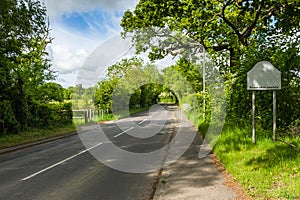 Road through the green countryside