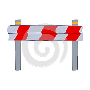 road guard rails cartoon vector illustration photo