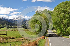 Road from Hanmer Springs to Kaikoura