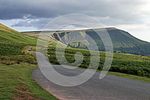 road on Hay bluff, brecon beacons, powys, wales