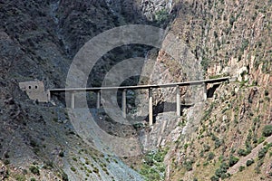 The road of Hejaz Mountains close Taif city in Makkah Province, Saudi Arabia